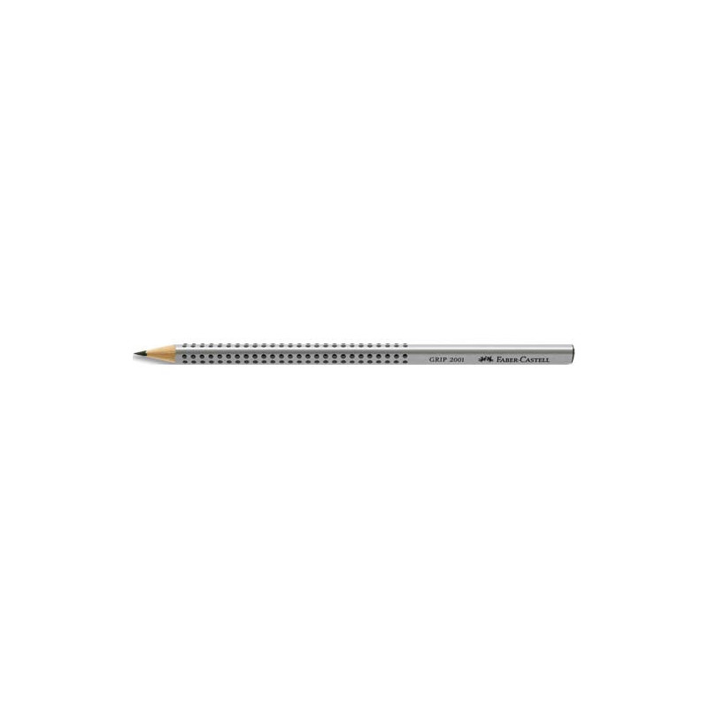 FABER CASTELL Crayon graphite GRIP 2001 2H, corps triangulaire et ergonomique, mine collée