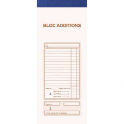 EXACOMPTA Bloc addition 50 feuillets 91x225 mm 50/2 autocopiant avec numeratation