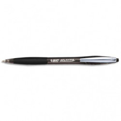 BIC Atlantis Soft Stylos-Bille Rétractables Pointe Moyenne (1,0 mm) - Noir