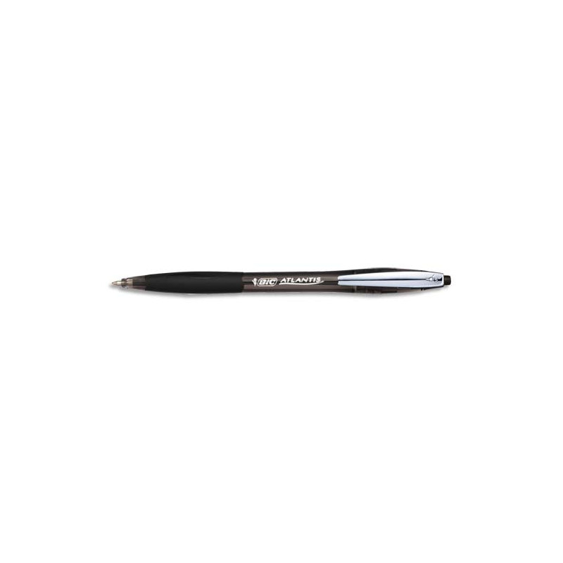 BIC Atlantis Soft Stylos-Bille Rétractables Pointe Moyenne (1,0 mm) - Noir