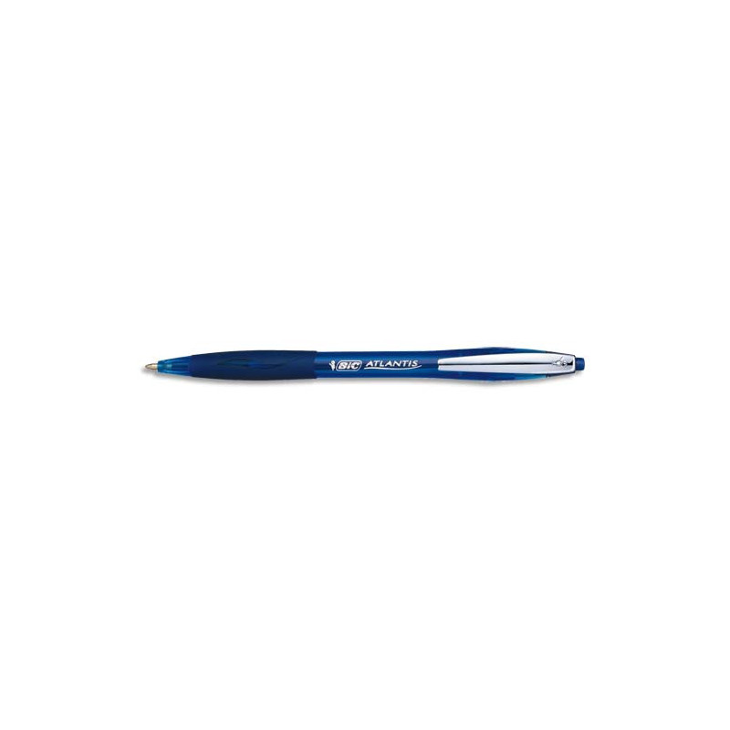 BIC Ecriture Atlantis Soft Stylos-Bille Rétractables Pointe Moyenne (1,0 mm) - Encre Bleue