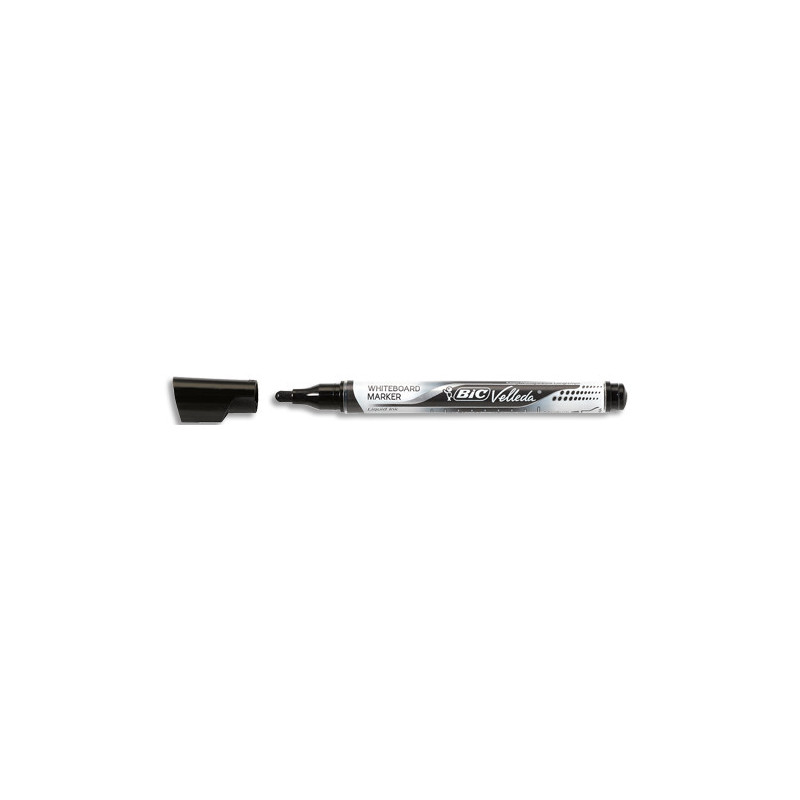BIC Velleda Feutres pour Tableau Blanc Effaçables à Sec Pointe Conique Large - Noir