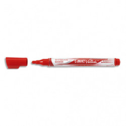 BIC Velleda Feutres pour Tableau Blanc Effaçables à Sec Pointe Conique Large - Rouge