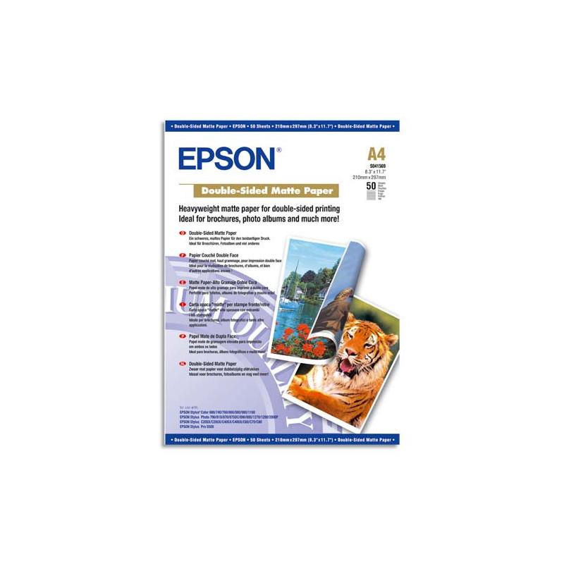 EPSON Boîte de 50 feuilles qualité photo recto-verso S041569