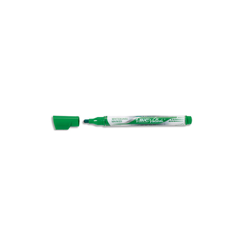 BIC Velleda Feutres pour Tableau Blanc Effaçables à Sec Pointe Conique Large - Vert