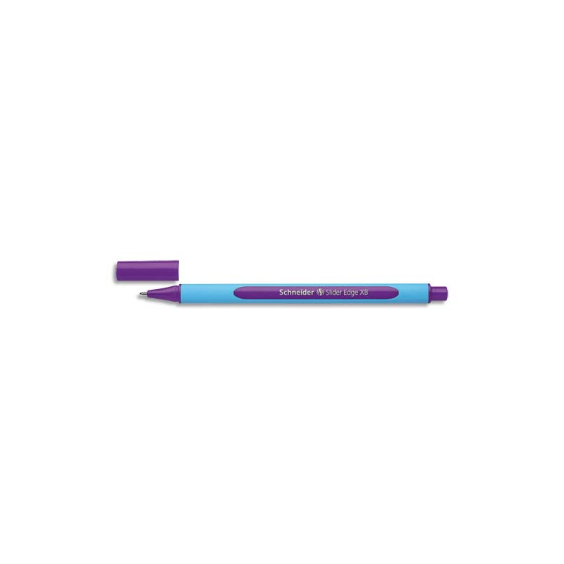 SCHNEIDER Stylo bille SLIDER EDGE à capuchon, pointe large, corps triangulaire, encre indélébile Violette