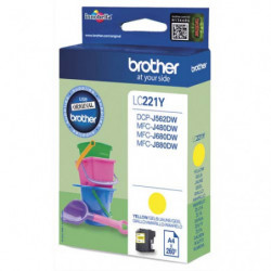 BROTHER Cartouche Jet d'encre Jaune LC221Y