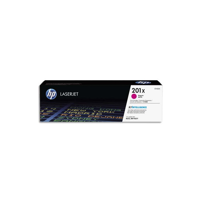 HP 201X CF403X Toner Magenta grande capacité Authentique pour HP Color LaserJet Pro M252 / M274 / M277