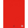 PLEIN CIEL Cahier piqûre 96 pages 24x32cm grands carreaux Seyès 90g. Couverture polypro Rouge