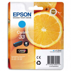 EPSON Cartouche Jet d'Encre Claria Premium Cyan ''Oranges'' 33 - C13T33424012