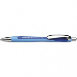 SCHNEIDER Stylo bille SLIDER RAVE rétractable et rechargeable, pointe extra-large, encre indélébile Bleu.
