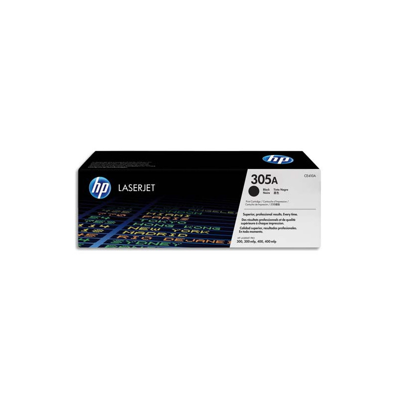 HP 305A CE410A Toner Noir Authentique pour HP Color LaserJet Pro M351 / M375 / M451 / M475