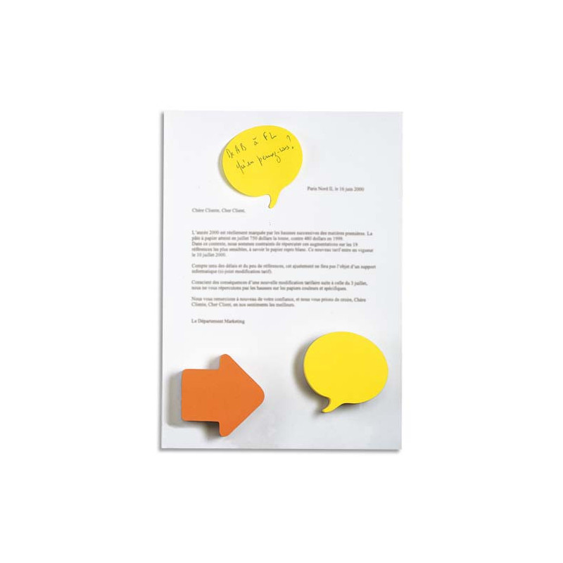 POST-IT Bloc repositionnable 225 feuilles forme bulle 2007SB