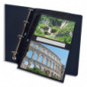 OXFORD Sachet de 10 pochettes perforées en polypro 9/100e. Format A4. 2+2 photos 13x18cm. Noir