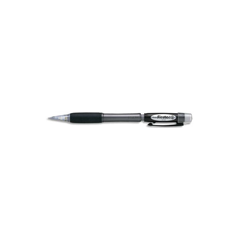 PENTEL Porte-mine 0,5 mm rechargeable corps plastique transparent grip caoutchouc couleur FIESTA