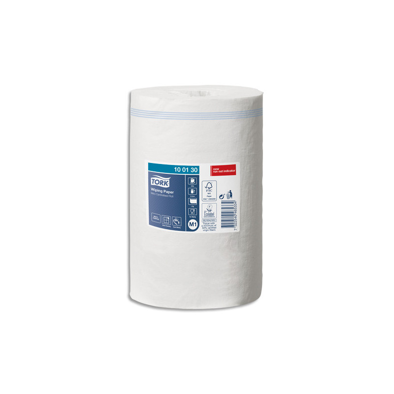 TORK Lot de 11 Bobines papier d'essuyage Plus à dévidage central M1 120 mètres, non prédécoupé Blanc