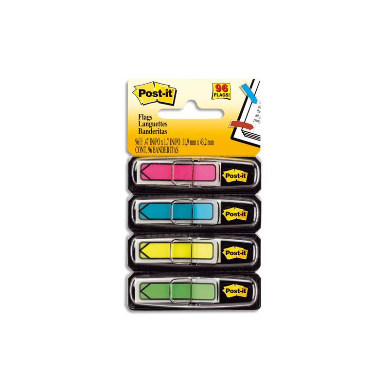 POST-IT Marque-pages POST-IT® flèches (4x24) couleurs vives