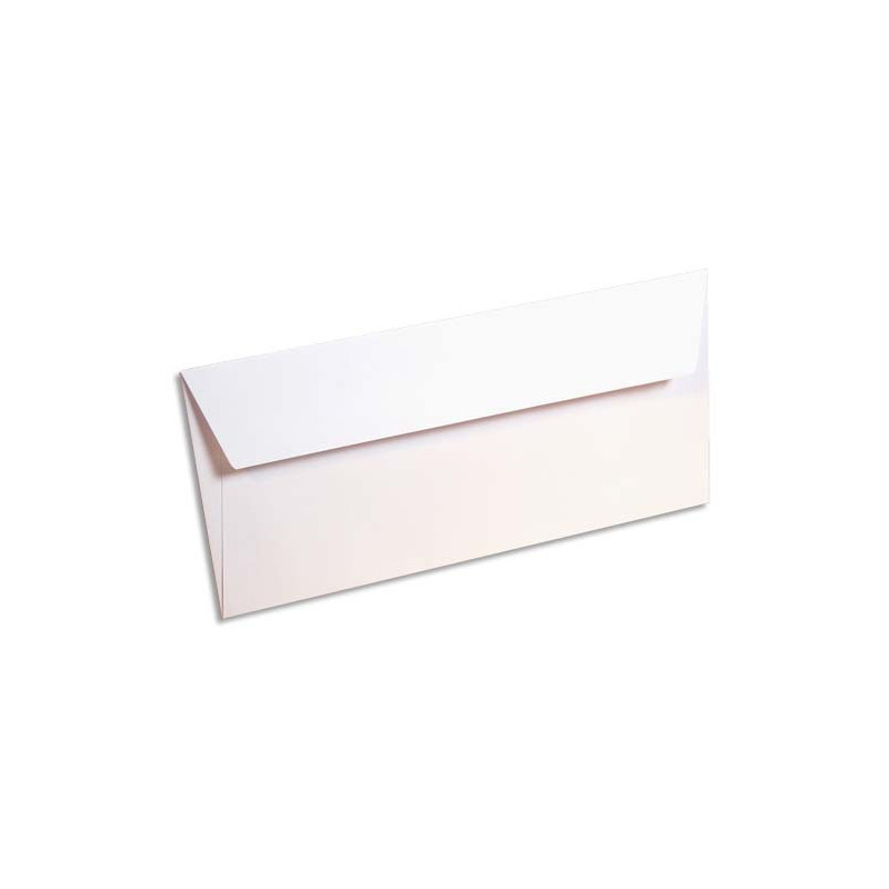 CLAIREFONTAINE Paquet de 20 enveloppes 120g POLLEN 11x22cm (DL). Coloris Blanc