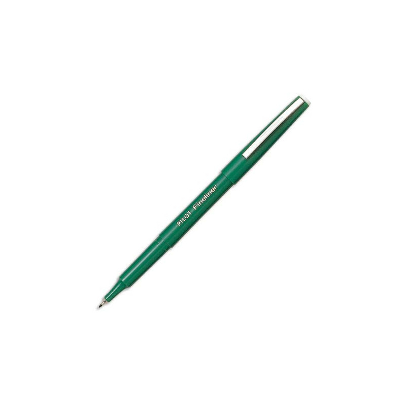 PILOT Stylo-feutre pointe fine baguée métal encre Verte corps plastique couleur FINELINER
