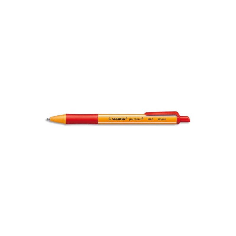 STABILO pointball stylo-bille rétractable - Rouge