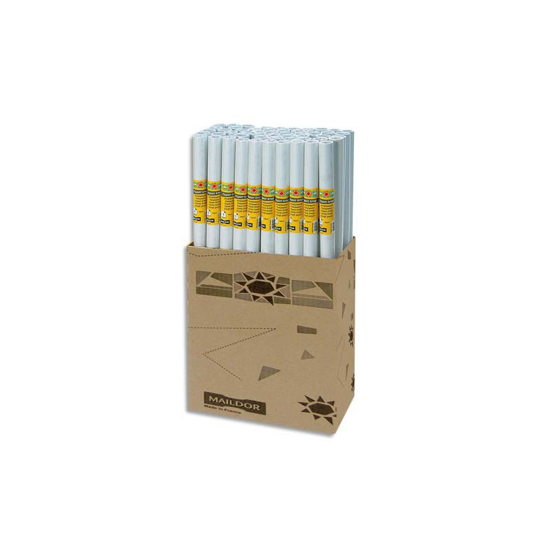 MAILDOR Rouleau de papier kraft 60g Blanc - Dimensions : H1 x L10 métres