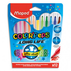 MAPED Feutres COLOR'PEPS LONG LIFE x12 Boîte Carton