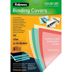 FELLOWES Boîte de 100 couvertures transparentes 30/100e incolores 300 microns - 53763