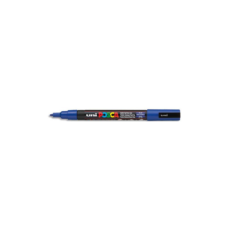 UNI POSCA Marqueur pointe conique fine Bleu foncé PC3M BF
