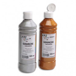 ART PLUS Flacon de 500ml de gouache Or