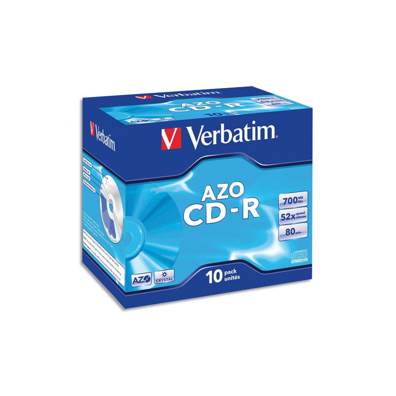 VERBATIM Boîte de 10 CDR 80mn 700Mo