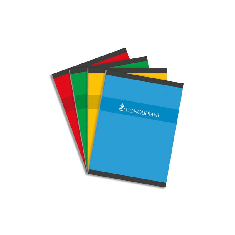 CONQUERANT C7 Cahier reliure brochure 24x32cm 192 pages 70g grands carreaux Seyès