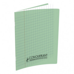 OXFORD Conquérant 9 Cahier piqûre 32 pages grands carreaux Seyès interligne 3mm 17x22cm Couv polypro 90g.