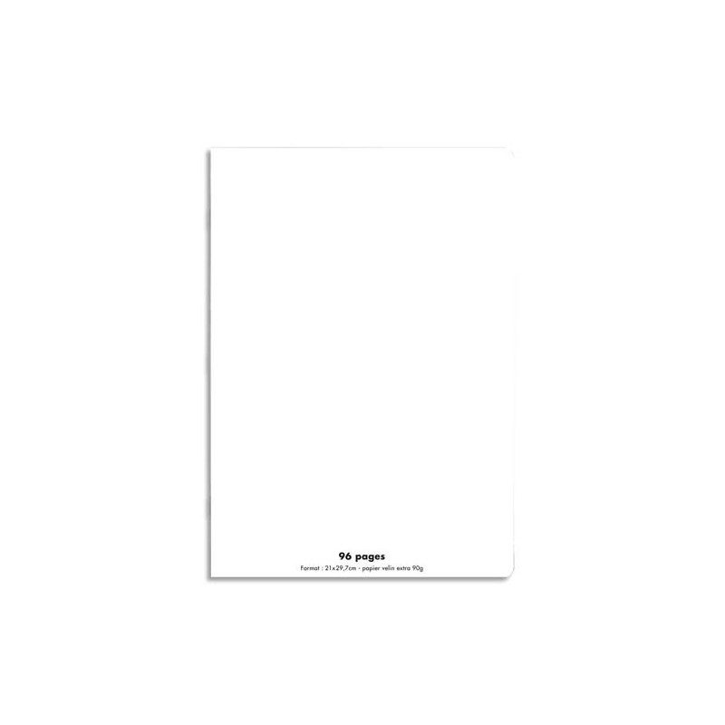 CONQUERANT C9 Cahier piqûre 21x29,7cm 96 pages 90g grands carreaux Seyès. Couverture polypro incolore