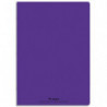 CONQUERANT C9 Cahier piqûre 21x29,7cm 96 pages 90g grands carreaux Seyès. Couverture polypropylène Violet