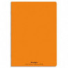 CONQUERANT C9 Cahier piqûre 21x29,7cm 96 pages 90g grands carreaux Seyès. Couverture polypropylène Orange