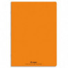 CONQUERANT C9 Cahier piqûre 24x32cm 96 pages 90g grands carreaux Seyès. Couverture polypropylène Orange