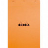 RHODIA Bloc de direction couverture Orange 80 feuilles détachables format A4+ réglure ligné+marge