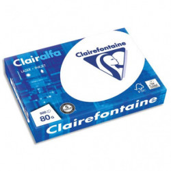 CLAIREFONTAINE Ramette de 500 feuilles papier Blanc CLAIRALFA 80 grammes format A4 1979