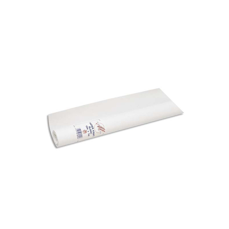 CLAIREFONTAINE Rouleau de papier Kraft Blanc 60g/m2 1x25m