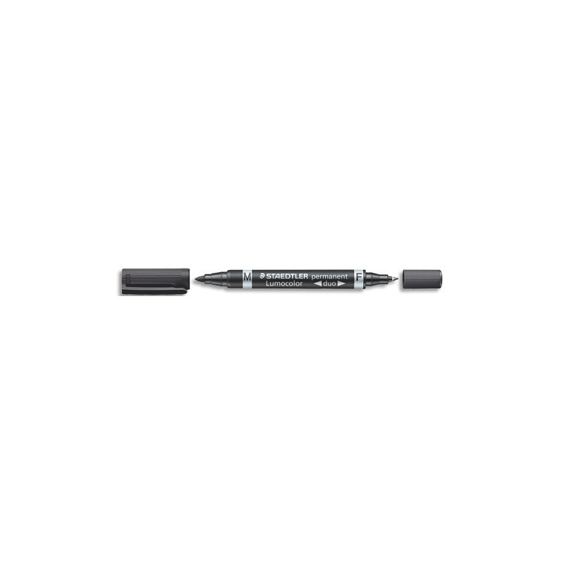 STAEDTLER Marqueurs LUMOCOLOR permanents double pointe - Coloris Noir