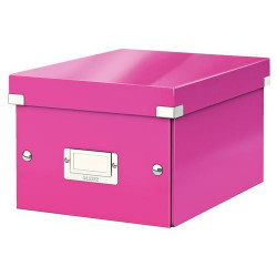 LEITZ Boîte CLICK&STORE S-Box. Format A5 - Dimensions : L216xH160xP282mm. Coloris Rose Wow.