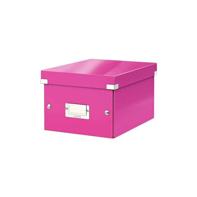 LEITZ Boîte CLICK&STORE S-Box. Format A5 - Dimensions : L216xH160xP282mm. Coloris Rose Wow.