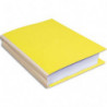 EXACOMPTA Paquet de 25 chemises à dos toilé, carte 320 grammes, dos 3cm, 24x32cm, coloris Jaune