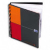 OXFORD Cahier ADRESSBOOK spirales 144 pages 80g réglure bi-colore 17x21cm Couverture polypro Gris