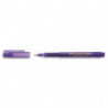 FABER CASTELL Feutre BROADPEN 1554 pointe large 0,8 mm, corps transparent, Violet indélébile