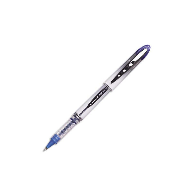 UNI-BALL Stylo roller pointe métal moyenne encre liquide Bleue VISION ELITE UB200