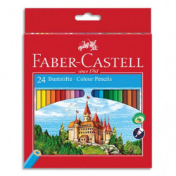 FABER CASTELL Etui 24 crayons de couleur CHÂTEAU. Coloris assortis