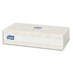 TORK Boîte de 100 mouchoirs jetables enchevetrés 2 plis Blanc
