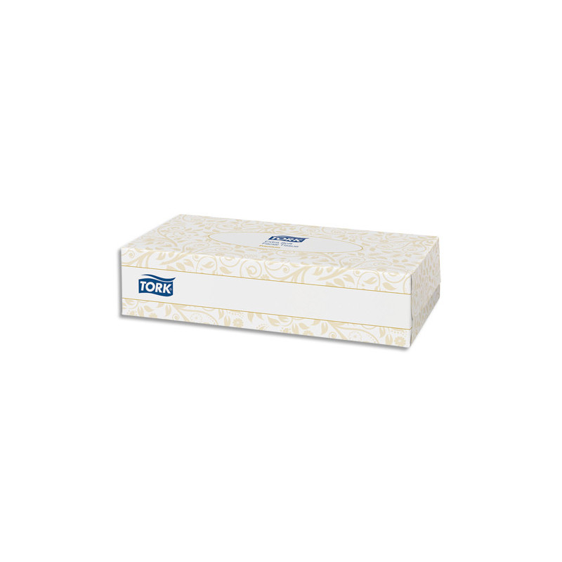 TORK Boîte de 100 mouchoirs jetables enchevetrés 2 plis Blanc