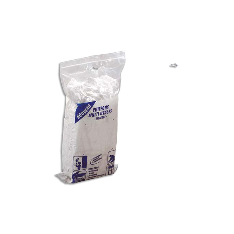 Sachet de 1kg de chiffons textile Blanc